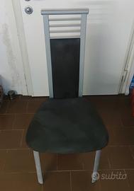 Sedie multiuso in metallo e tessuto in microfibra