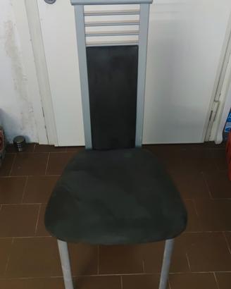 Sedie multiuso in metallo e tessuto in microfibra