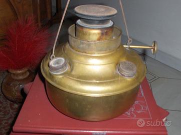 Antica Lampada a Petrolio 1900 Originale Italy