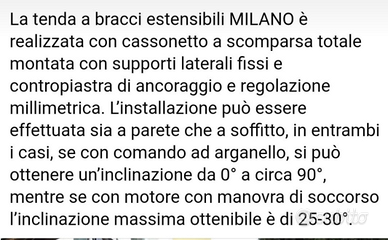 Tenda da sole a motore (cassone a scomparsa)