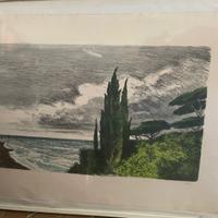 Quadro di Alberto Sughi - Paesaggio con Marina