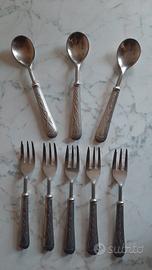 forchette + cucchiaini argento 1000 vintage