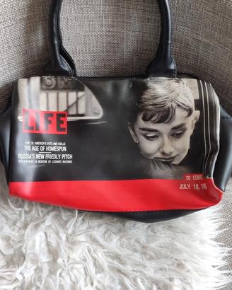 Borsa a mano in pelle Audrey Hepburn