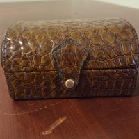 Scatola portagioie in coccodrillo