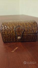 Scatola portagioie in coccodrillo