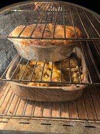 Forno a legna con ruote  80 medius deluxe EXT INOX