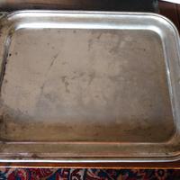 antico vassoio in alpaca Wellner.