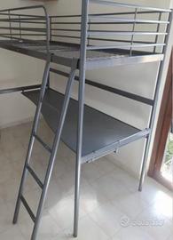 LETTO SINGOLO A SOPPALCO CON SCRIVANIA IKEA