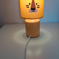 lampada leone arancione per comodino 