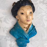 Figura di geisha in gesso vintage