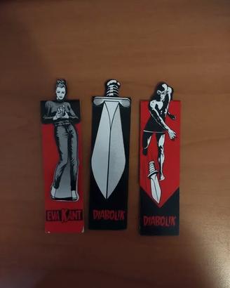 3 segnalibri magnetici Diabolik - Eva Kant - pugna