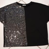 Maglia donna nera paillettes Yamamay tg M/L
