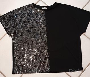 Maglia donna nera paillettes Yamamay tg M/L