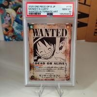 One piece Monkey D Luffy Wanted OP13-118 PSA 10 