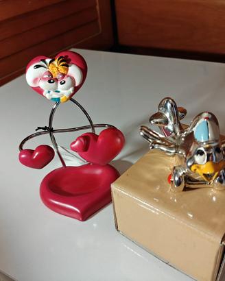 Lotto 2 oggetti miniatura Bongelli e portatelefono