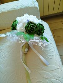 bouquet rose finte 