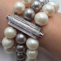 BRACCIALE ORO PERLE DIAMANTI