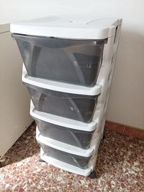 Cassettiera / Carrello in plastica a 4 cassetti