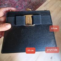 Pochette Clutch borsetta ferragamo originale nera