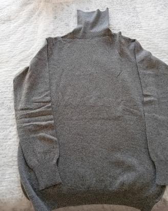 Dolcevita donna Benetton lana merino tg. L grigio