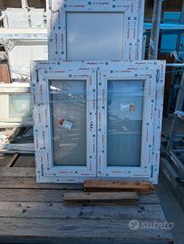 finestra 2 ante  pvc bianco