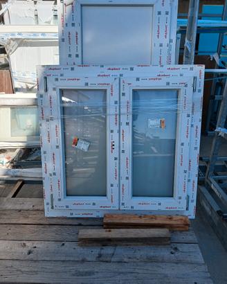 finestra 2 ante  pvc bianco