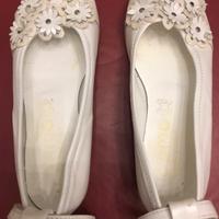 Scarpe perlate bianche Comunione