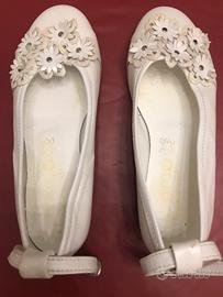 Scarpe perlate bianche Comunione