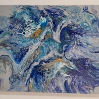 Fluid Art Quadro Astratto opera unica
