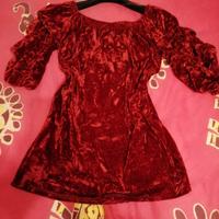 vestito in ciniglia rosso