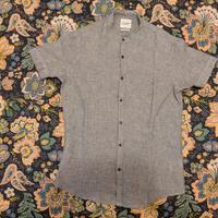 Camicia grigia Clayton in lino alla coreana