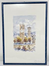 Acquerello Torre del Belvedere di Mondovì