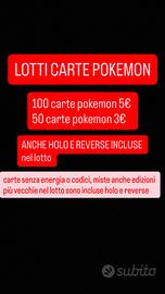 LOTTI CARTE POKEMON ( info descrizione)