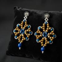 Orecchini Artigianali Gemme Lapislazzuli Retrò