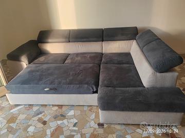DIVANO ANGOLARE CON CHAISE  CON CONTENITORE OTTIME