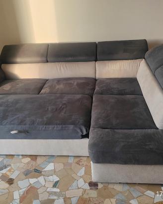 DIVANO ANGOLARE CON CHAISE  CON CONTENITORE OTTIME