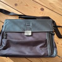 Borsa PC 15,6”  pelle e tessuto tecnico