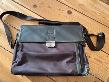 Borsa PC 15,6”  pelle e tessuto tecnico