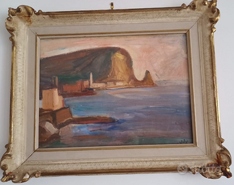 Dipinto Olio su Tavola Capo di Sorrento G. Volpe