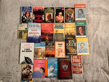 Lotto 23 Libri Vari: Arte, Thriller e Classici