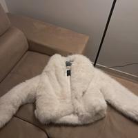 pelliccia bianca nuova