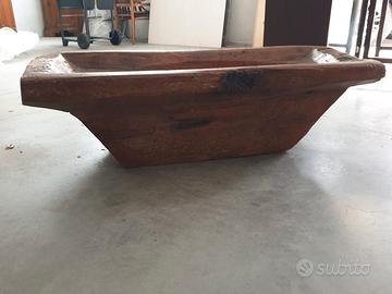 vaschetta bagno in legno massiccio