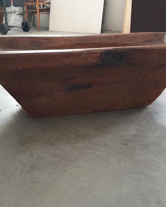 vaschetta bagno in legno massiccio