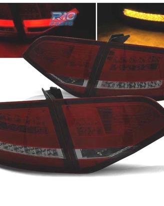 FANALI AUDI A4 B8 07-11 LIGHT BAR ROSSO AFFUMICATO