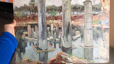 Dipinto scuola napoletana Edmondo Di Napoli