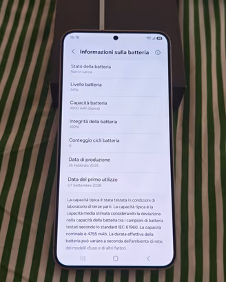 Samsung s25 plus 512gb batteria nuova 