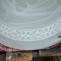 Plafoniera bianca lavorata diametro cm.50