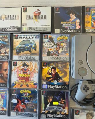 Lotto PlayStation 1 con 14 giochi + accessori