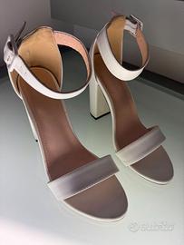 Sandali Bianchi con tacco "comodo" h. 10cm