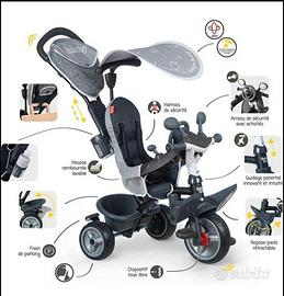 Triciclo evolutivo Smoby Baby Diver completo di tu